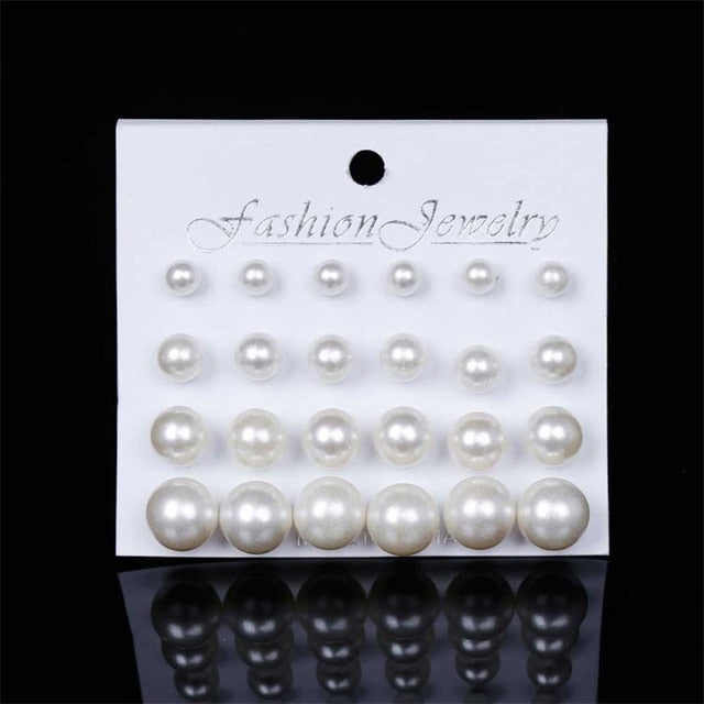 Set Of  Kristal Silver and Gold Earrings - Shopeasywear