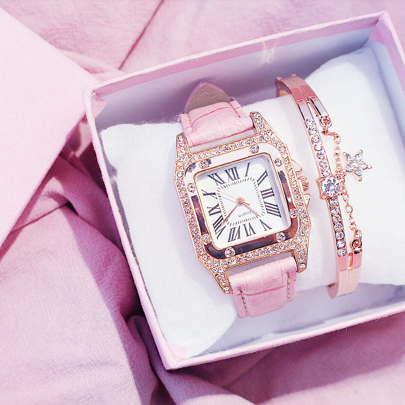 Square Luxury Diamond Women Watches 2019 Leather Ladies Watch Waterproof Female Quartz Wristwatch Relogio Feminino Reloj Mujer - Shopeasywear