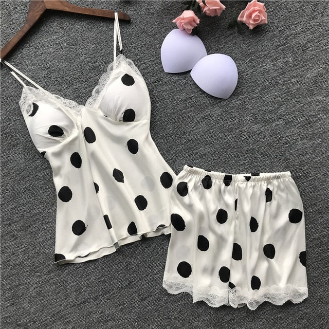 Sexy Women Pajamas with Chest Pad