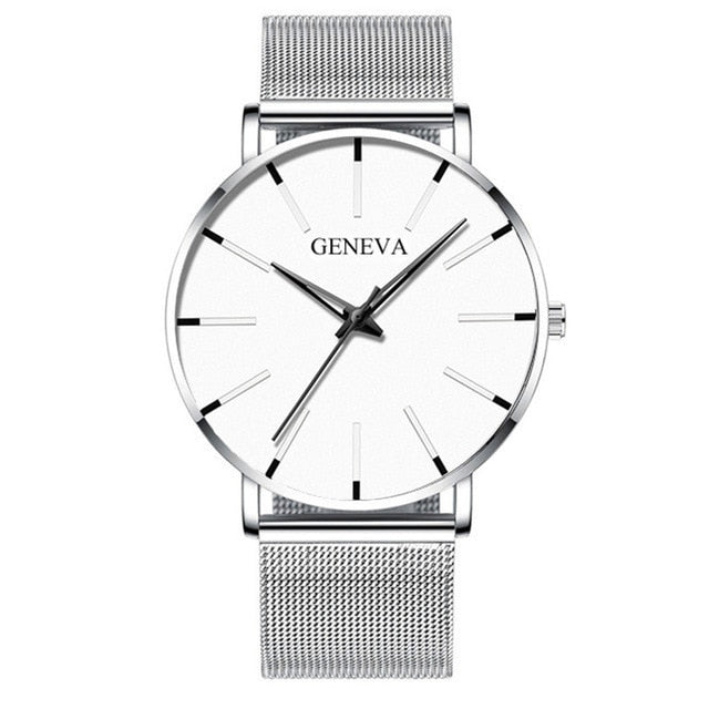 Reloj Hombre 2020 Mens Minimalist Watches Ultra Thin Mesh Belt Watch Luxury Men's Watch Business Casual Quartz Wristwatch - Shopeasywear