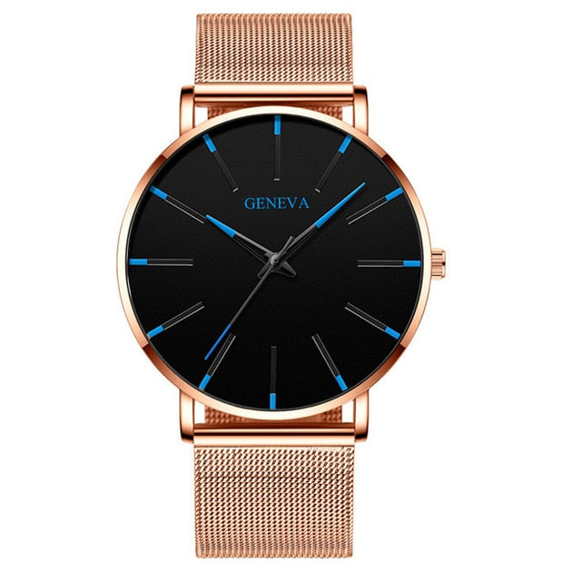 Reloj Hombre 2020 Mens Minimalist Watches Ultra Thin Mesh Belt Watch Luxury Men's Watch Business Casual Quartz Wristwatch - Shopeasywear