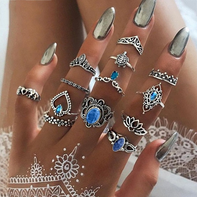 15 Pcs/set Ring Set For  Women - Jeglow store