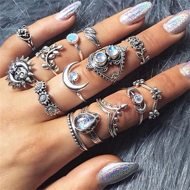 15 Pcs/set Ring Set For  Women - Shopeasywear