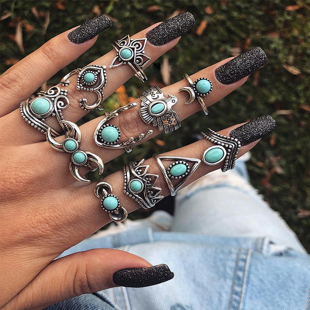 15 Pcs/set Ring Set For  Women - Jeglow store