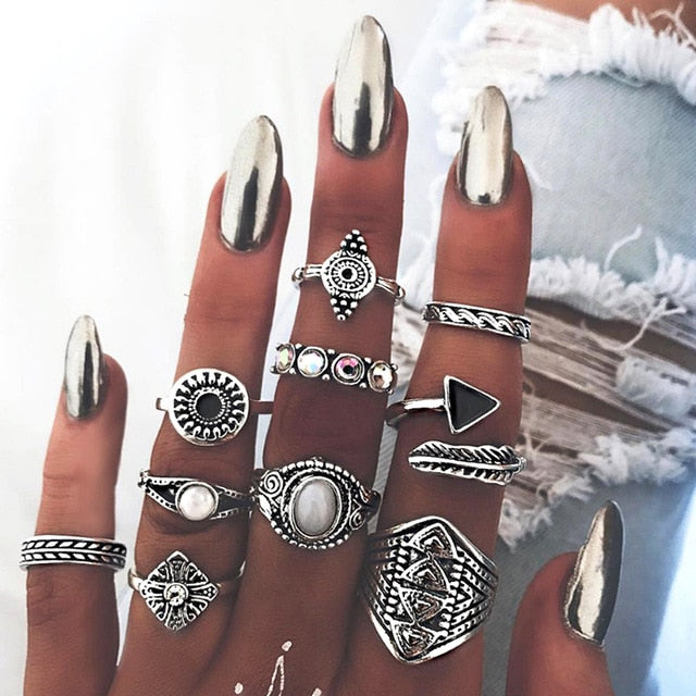 15 Pcs/set Ring Set For  Women - Shopeasywear