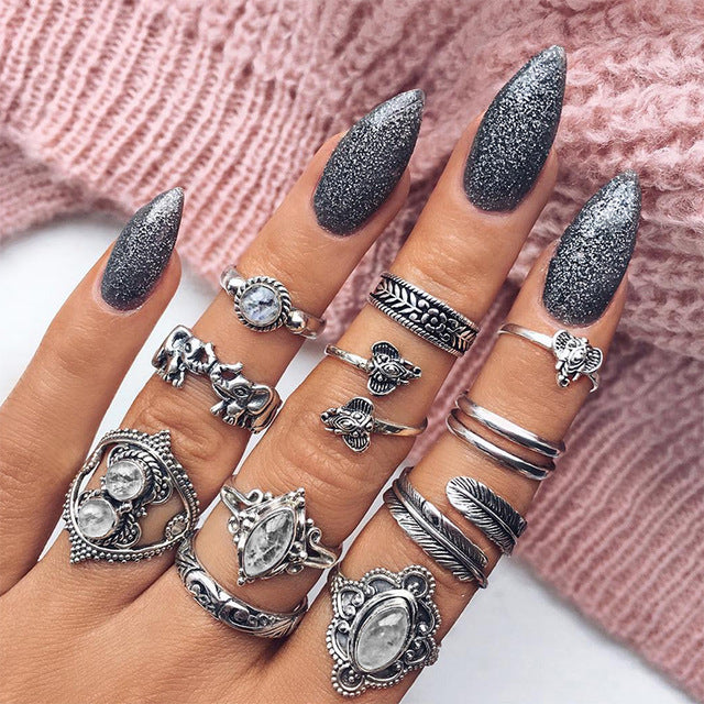 15 Pcs/set Ring Set For  Women - Shopeasywear