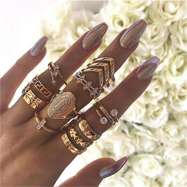 15 Pcs/set Ring Set For  Women - Jeglow store