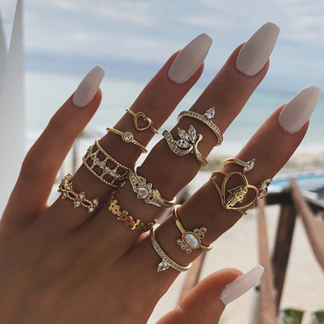 15 Pcs/set Ring Set For  Women - Shopeasywear