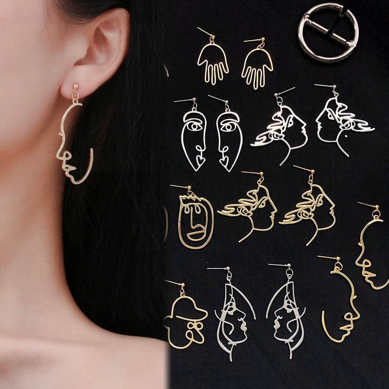 Face Drop Earrings For Women - Jeglowstore