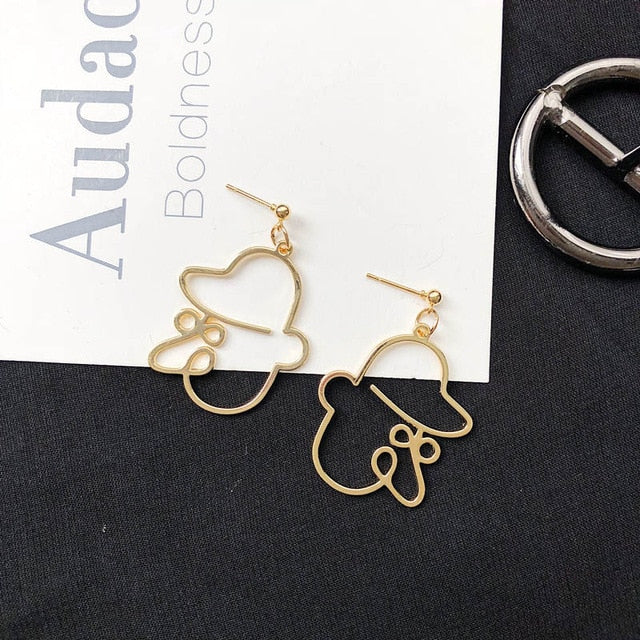 Face Drop Earrings For Women - Jeglowstore
