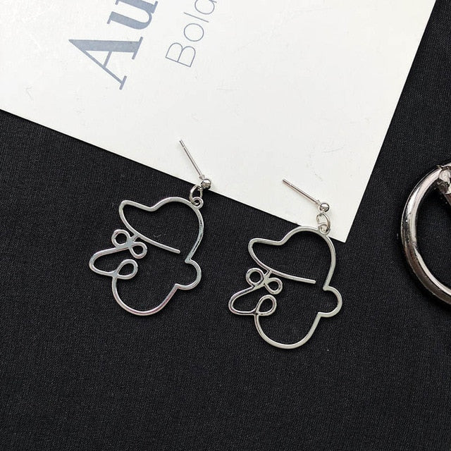Face Drop Earrings For Women - Jeglowstore