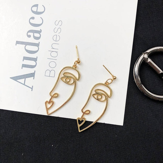 Face Drop Earrings For Women - Jeglowstore