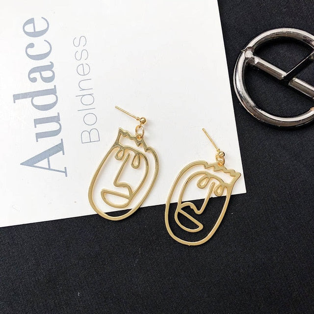Face Drop Earrings For Women - Jeglowstore