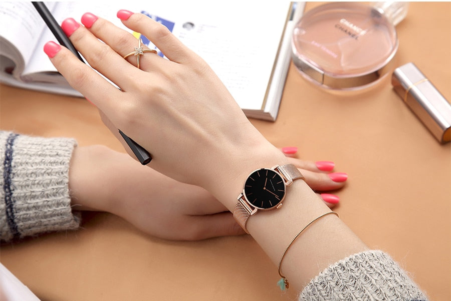 Simple Waterproof Rose Watch - Shopeasywear