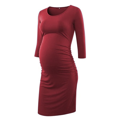 3pcs Women's Side Ruched Maternity Clothes