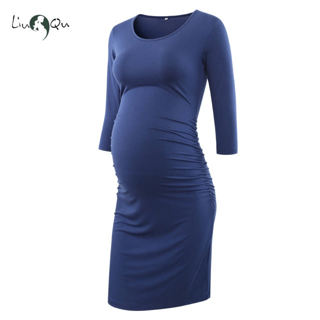 3pcs Women's Side Ruched Maternity Clothes