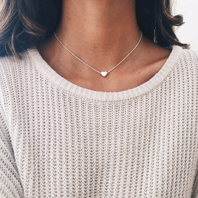 Moon Star Crystal Heart Necklace for Women - Shopeasywear