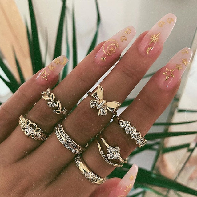 Moon Star Beads Ring For Women - Shopeasywear
