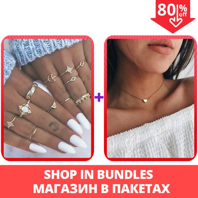 Moon Star Beads Ring For Women - Shopeasywear