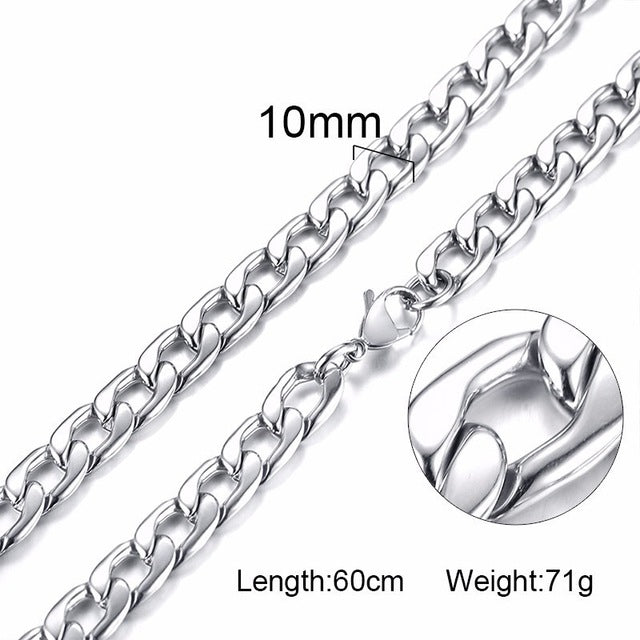 Silver Gold Color Solid Necklace - Shopeasywear