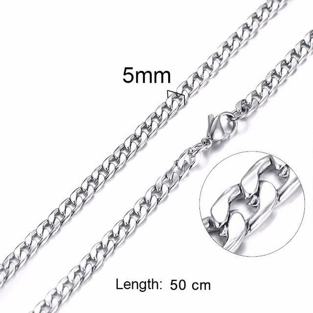 Silver Gold Color Solid Necklace - Shopeasywear