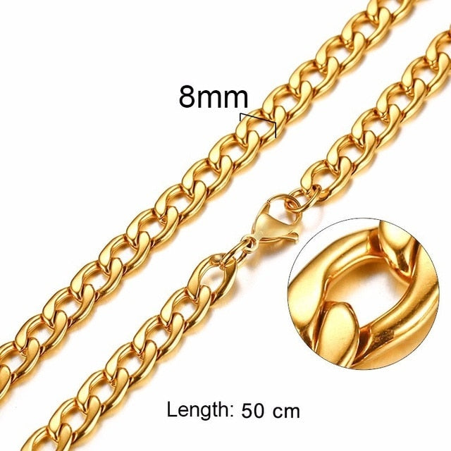 Silver Gold Color Solid Necklace - Shopeasywear