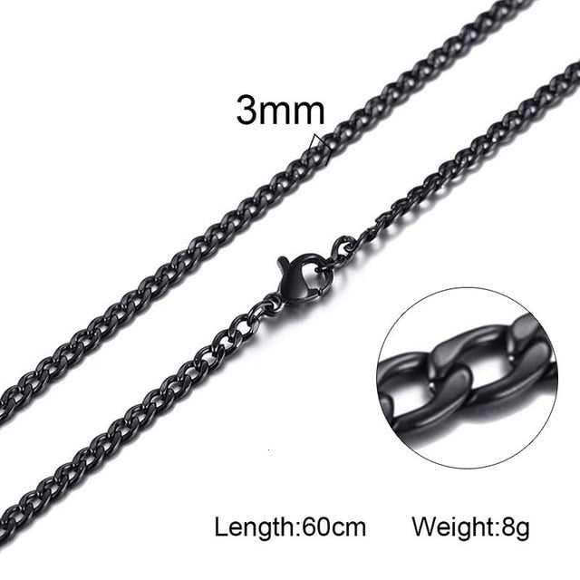 Silver Gold Color Solid Necklace - Shopeasywear