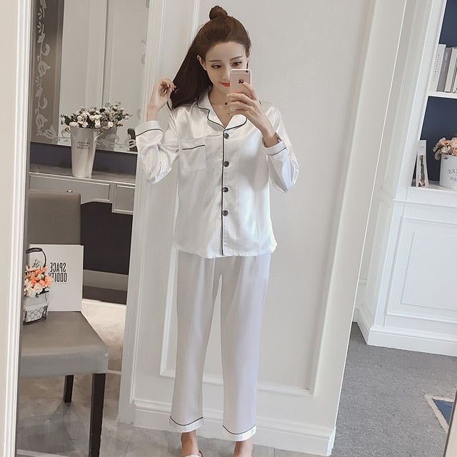 Silk Satin Women Pajama Sets