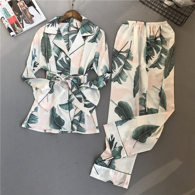 New Spring Fall Stitch Pajamas Set