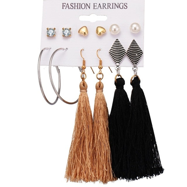 12 Pairs/Set Simulated Pearl Earrings For Women - Jeglow store
