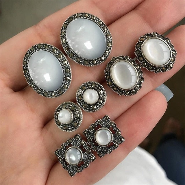 12 Pairs/Set Simulated Pearl Earrings For Women - Jeglow store