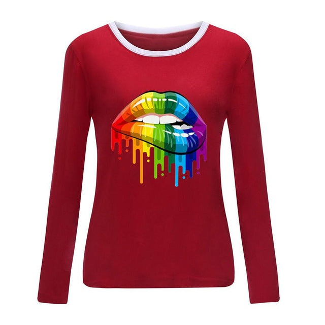 O-neck Long Sleeve Top Loose T-shirt