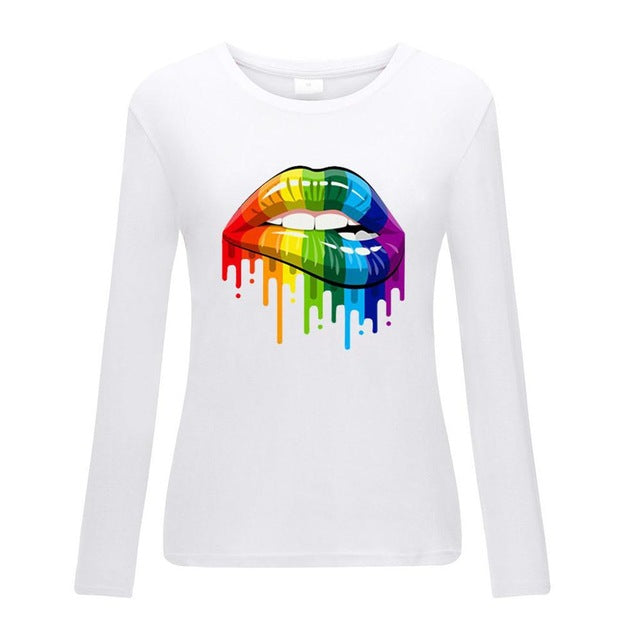 O-neck Long Sleeve Top Loose T-shirt