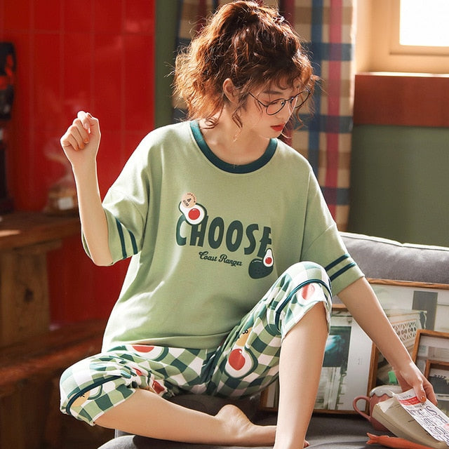 Plus Size M-5XL Women Pajamas Set - Jeglowstore