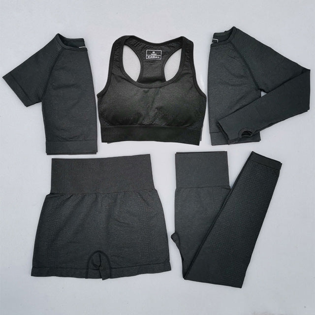 5Pcs Women Vital Seamless Yoga Set - Jeglowstore