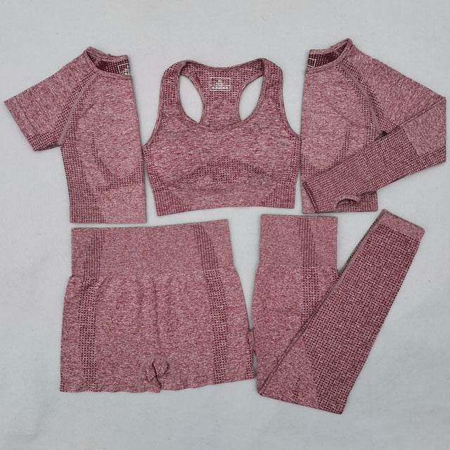 5Pcs Women Vital Seamless Yoga Set - Jeglowstore