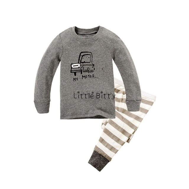 New Baby Girls Long Sleeve Cotton Pajamas