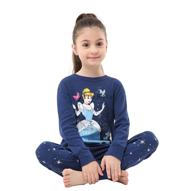 New Baby Girls Long Sleeve Cotton Pajamas