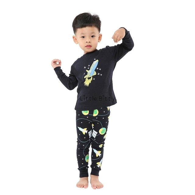 New Baby Girls Long Sleeve Cotton Pajamas
