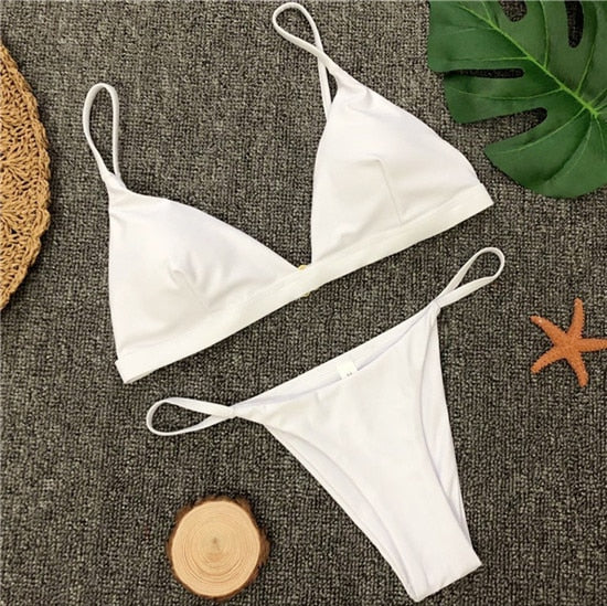Unpadded Brazilian Bikini Set For Women