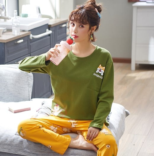 100% Cotton Couple Pajamas - Jeglow store
