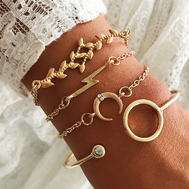 Open Silver Color Bracelet