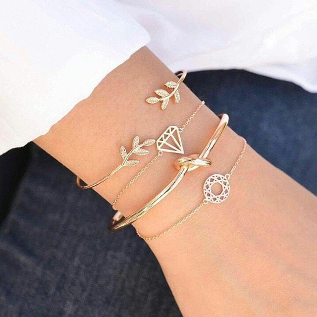 Open Silver Color Bracelet
