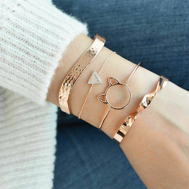 Open Silver Color Bracelet