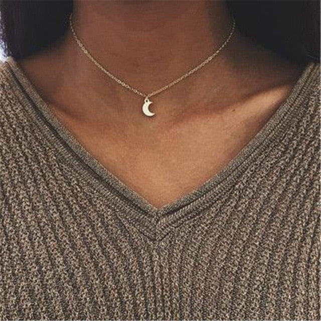 Crystal Heart Choker Necklace For Women