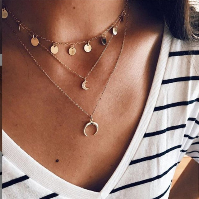 Crystal Heart Choker Necklace For Women