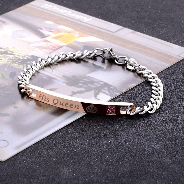 Women Silver Rose Gold Bracelet