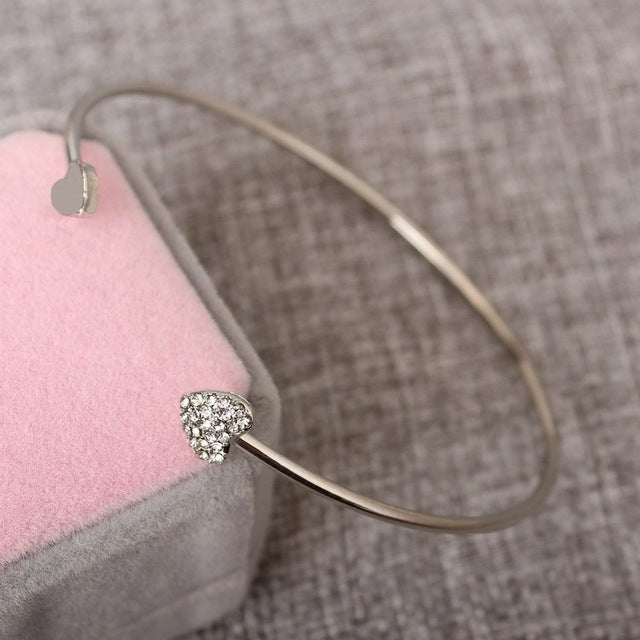 Women Silver Rose Gold Bracelet