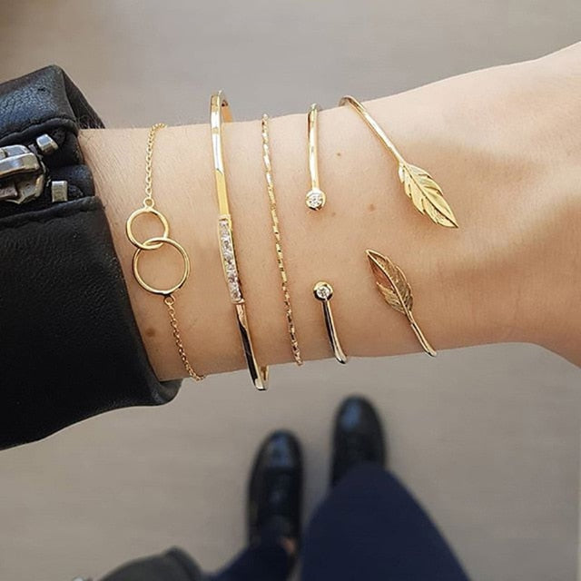 Metal Bracelet Set for Women