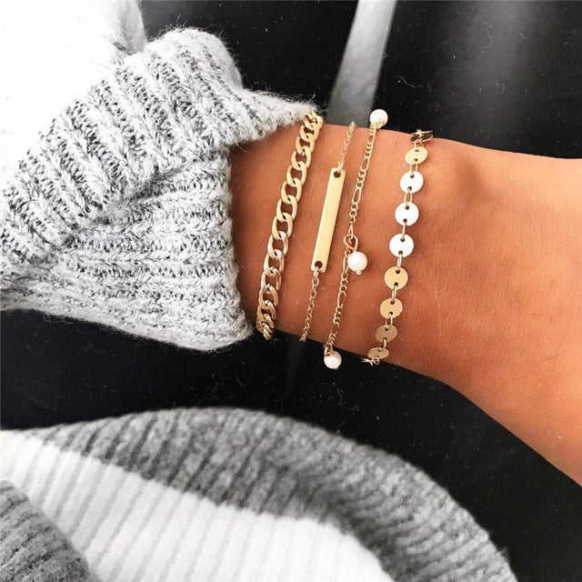 Metal Bracelet Set for Women